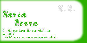 maria merra business card